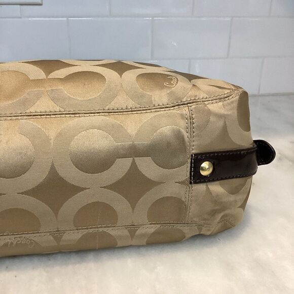 Coach Madison Maggie OpArt Patent Leather Hobo Bag - Picture 7 of 16